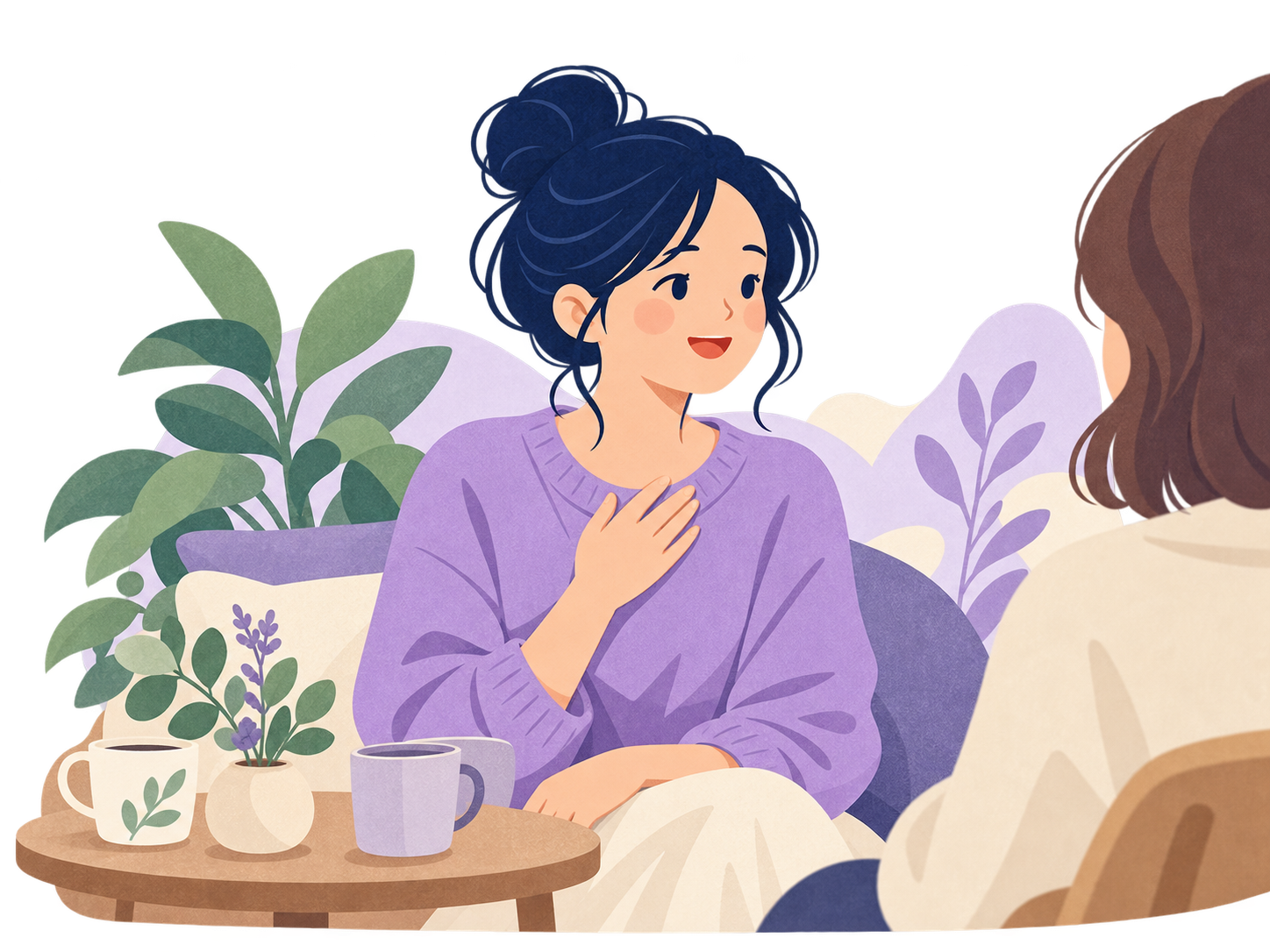 うまく自信を持てなくても、感謝を返してみる女性