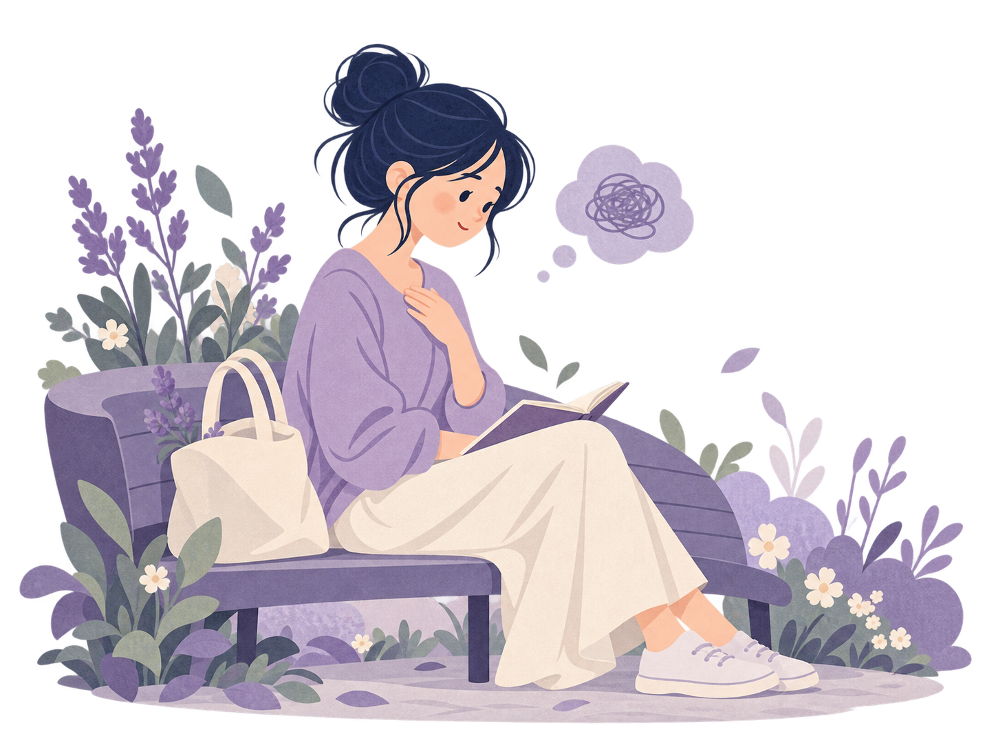 不安を感じながら自分の気持ちを確かめる女性