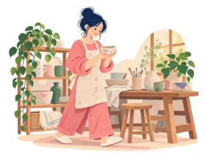 苦手なところがあっても、好きなことに向かう女性