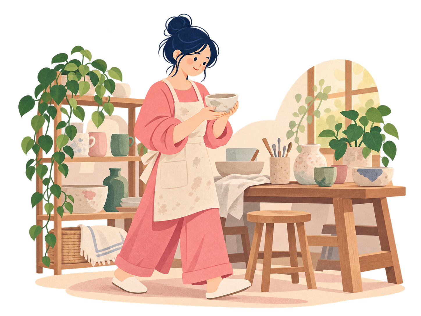 苦手なところがあっても、好きなことに向かう女性
