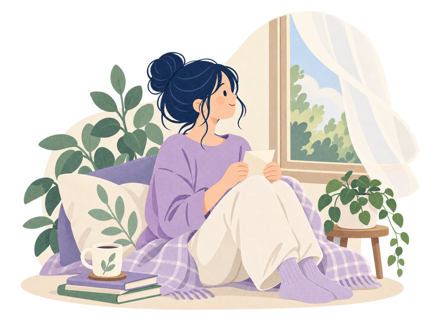 まだ伝えていない自分の希望を、静かに大切にする女性