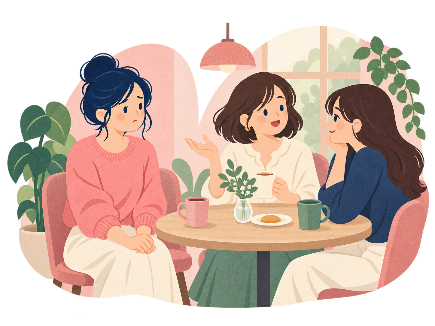 誰とでも仲良くしようとして、気疲れしている女性