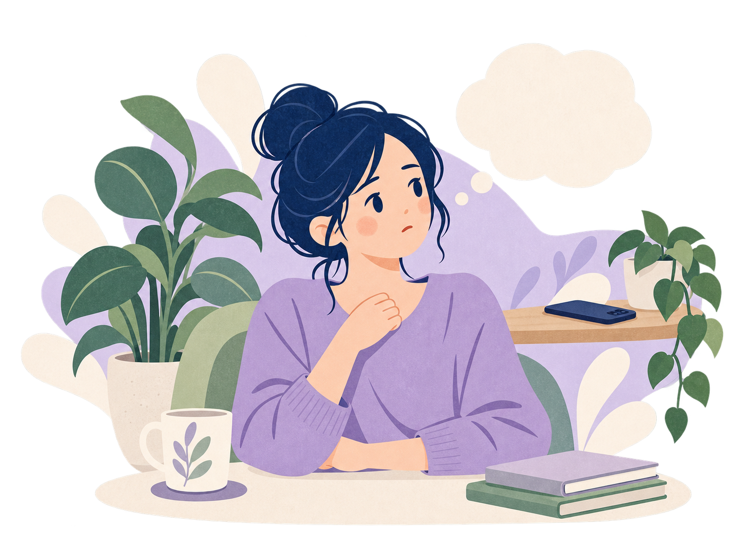 すぐに引き受ける前に、自分の余裕を確かめる女性