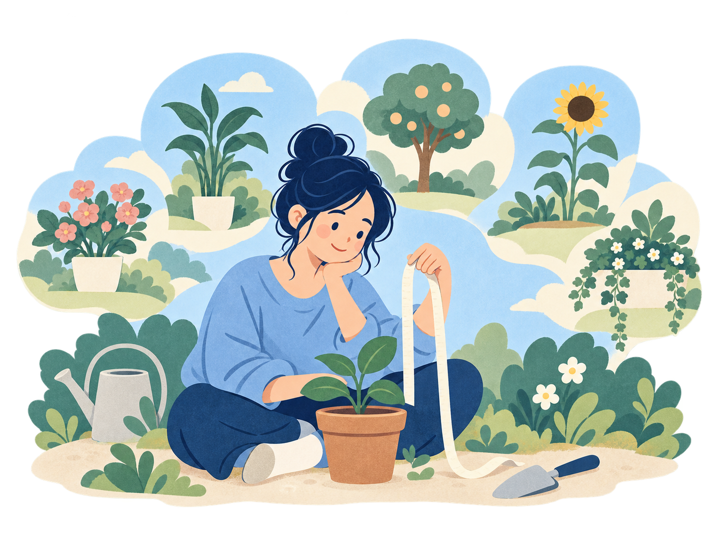 他人との比較の物差しを下ろし、自分の暮らしを見つめる女性