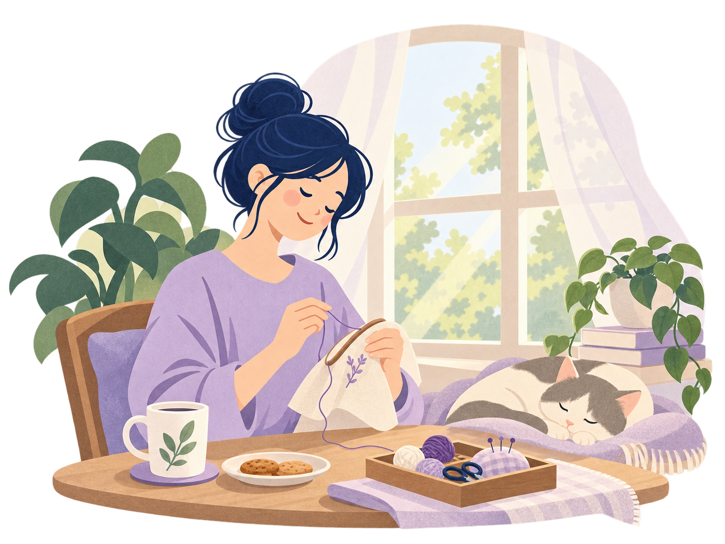 相手のための時間だけでなく、自分の楽しみに向き合う女性